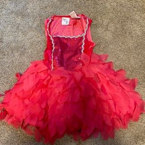 Glam flamingo costume with head piece and wings